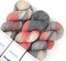 Hand-Dyed Wool & Cashmere Blend Yarn – 3 Pack DK Weight (#3) Yarn for Crochet & Knitting, 300g (885 Yards Total) Soft Luxury Yarn for Socks, Sweaters & Shawls – Black Red